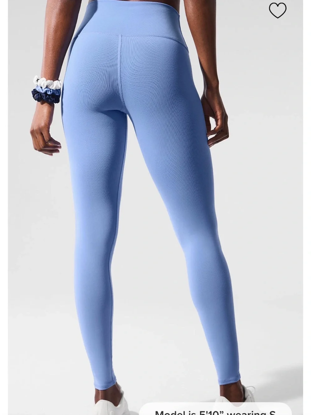 NWT ALO Yoga Splendor Bra & Airbrush Leggings Set XS/XXS (Crystal Clear Blue)